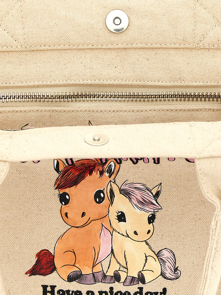 Ganni Pony Tote - Beige | 5420a7b326a04305dbbb12b59ca6eb9f1113ac75