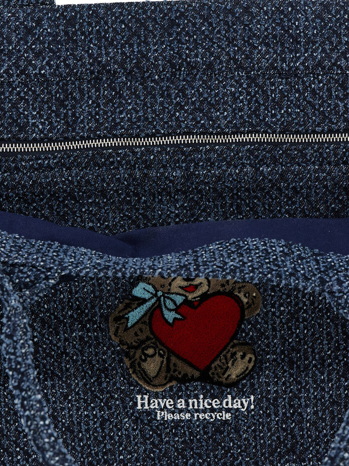 Ganni Xxl Bear Tote - Blu | 5aed4b211b9bd55762ceeb97124e492c059f6bc0