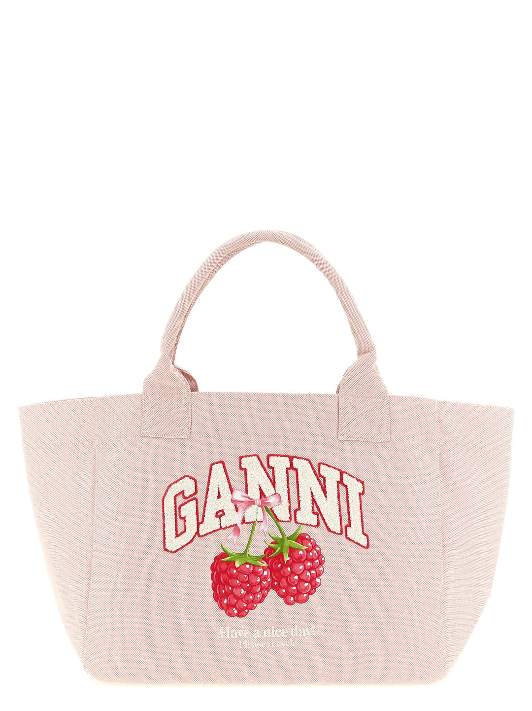 Ganni Raspberry Tote - Rosa | 9833b595d3ad572007bb52587460cc73a3b737b1