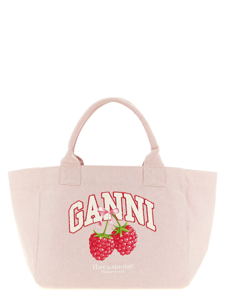 Ganni Raspberry Tote - Rosa | 9833b595d3ad572007bb52587460cc73a3b737b1