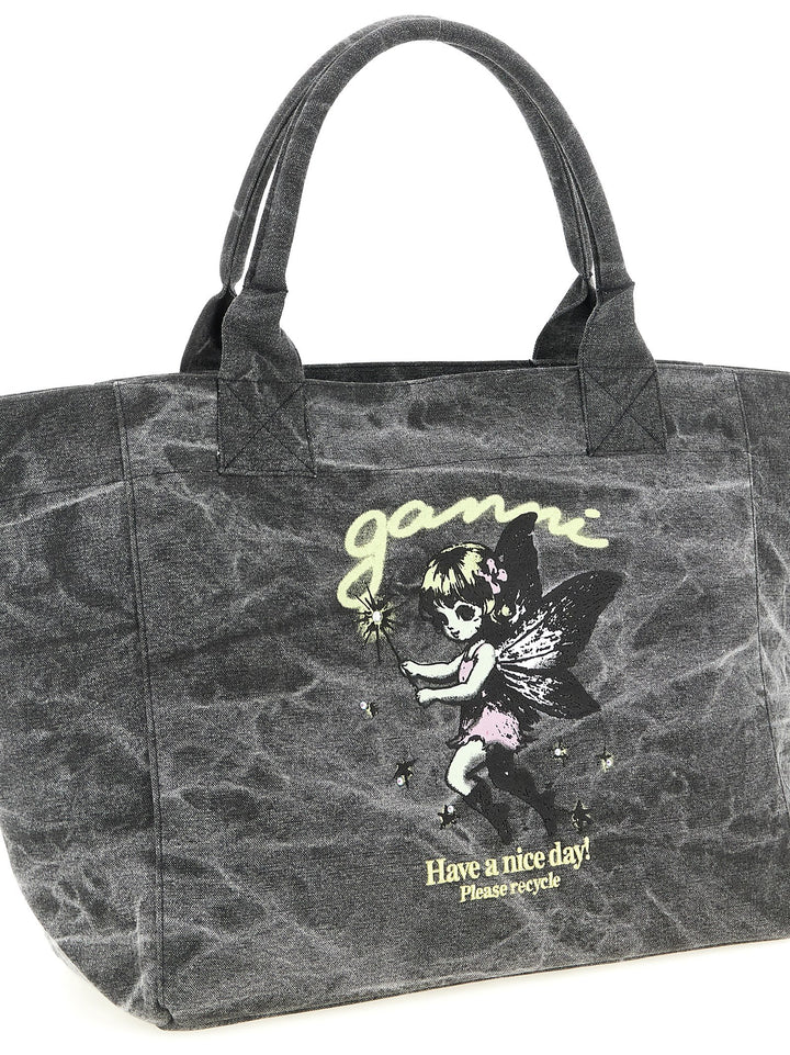 Ganni Fairy Tote - Nero | 4e5c510383af20a3dfb29b548a153551d1a36121