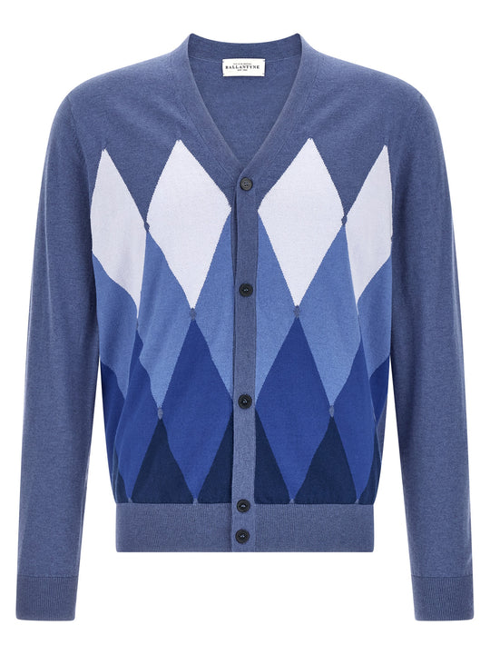 Cardigan Argyle Maglioni Blu