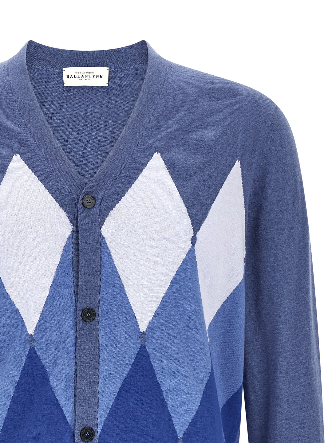 Ballantyne Cardigan Argyle Maglioni - Blu | 87f6a490b863964762250a69a921d0244c0183fd
