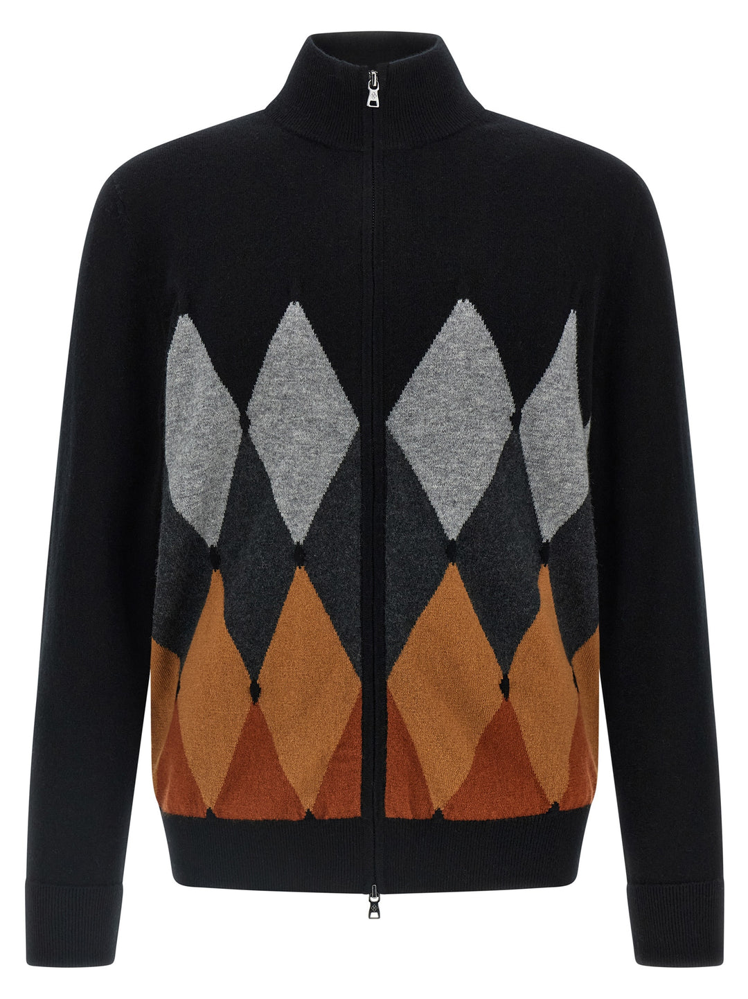 Ballantyne Cardigan Argyle Maglioni - Nero | 9a2cf33e063e0ede58b6494187eebcf2669e1a41