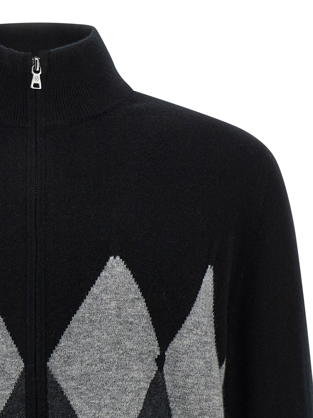 Ballantyne Cardigan Argyle Maglioni - Nero | 77da474d0eba886e7e76159725ff87b561c7da31