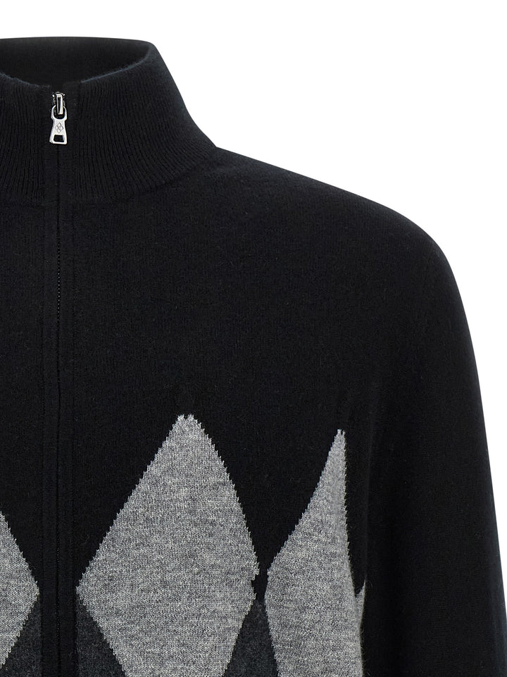 Ballantyne Cardigan Argyle Maglioni - Nero | 77da474d0eba886e7e76159725ff87b561c7da31