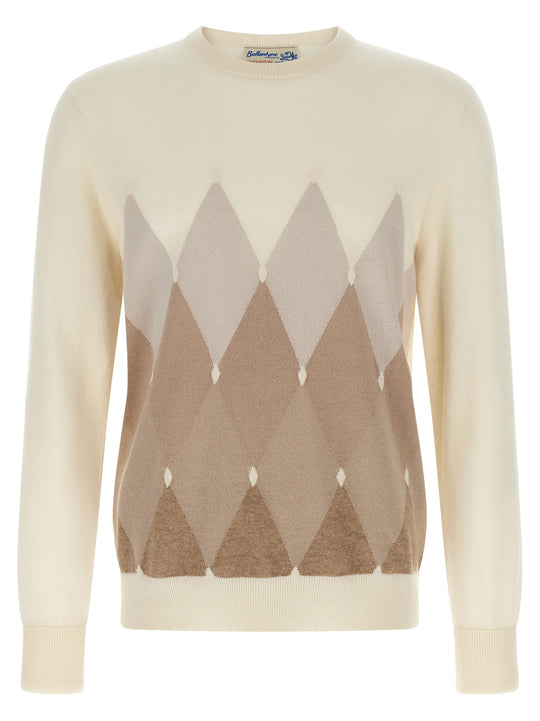 Argyle Sweater Maglioni Beige