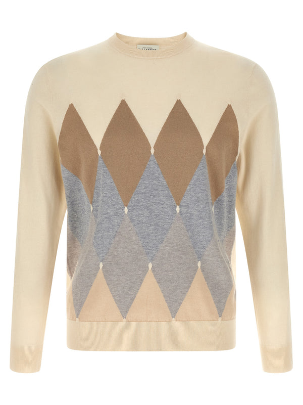 Argyle-Pullover Beige