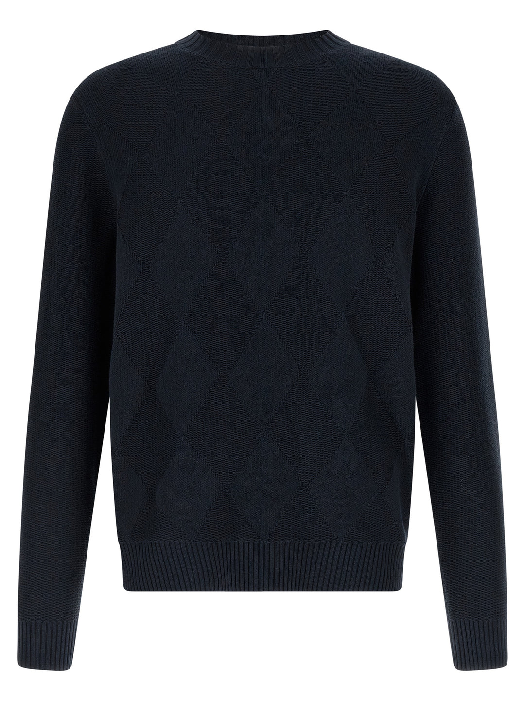 Ballantyne Diamond Intarsia Sweater Maglioni - Blu | c6ba275c3cf0a0d89f114768d8893419b804b55f