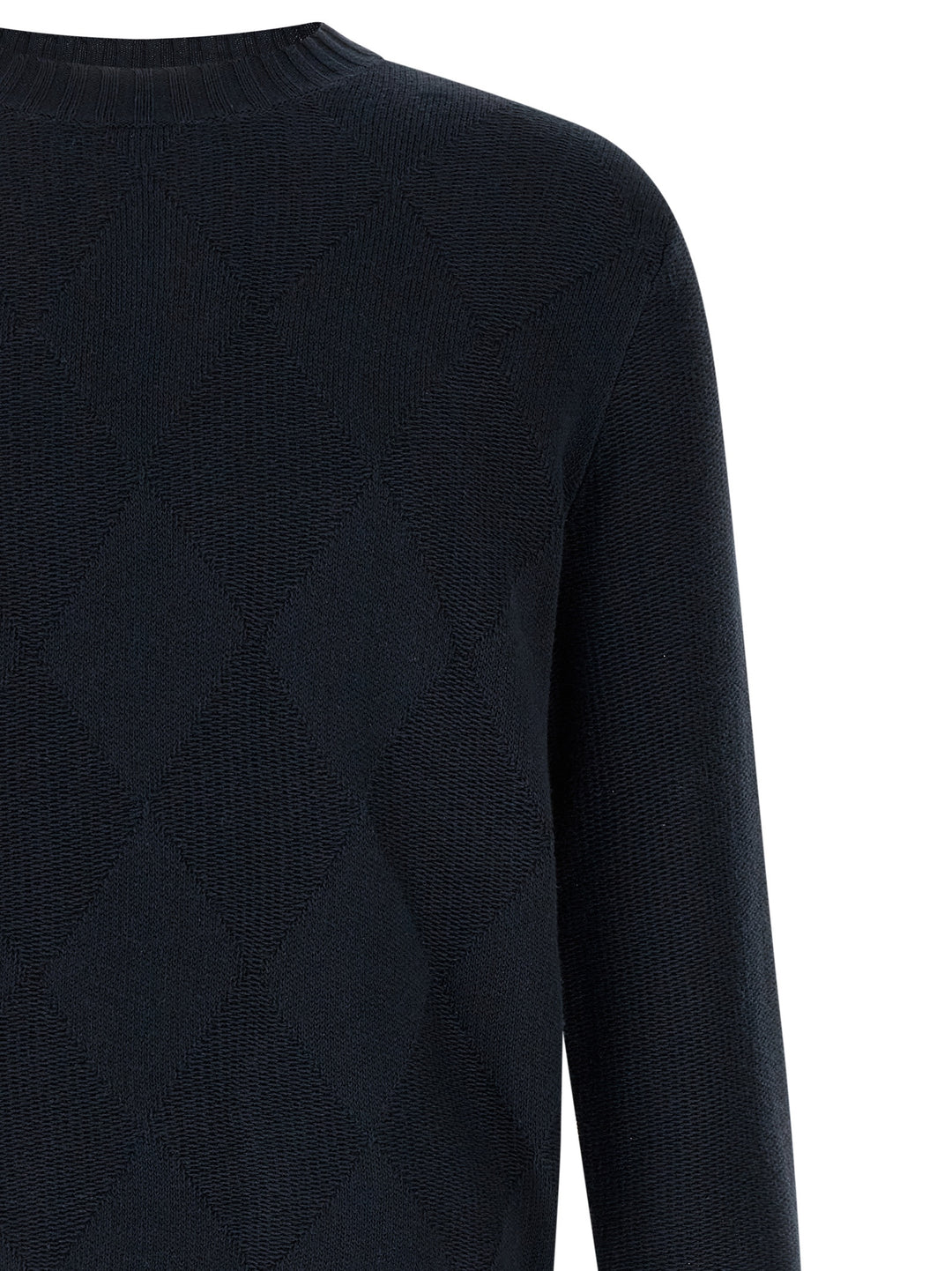 Ballantyne Diamond Intarsia Sweater Maglioni - Blu | c6ddf158c0c0424d06c6221d8dcf4fabc24e1fbe