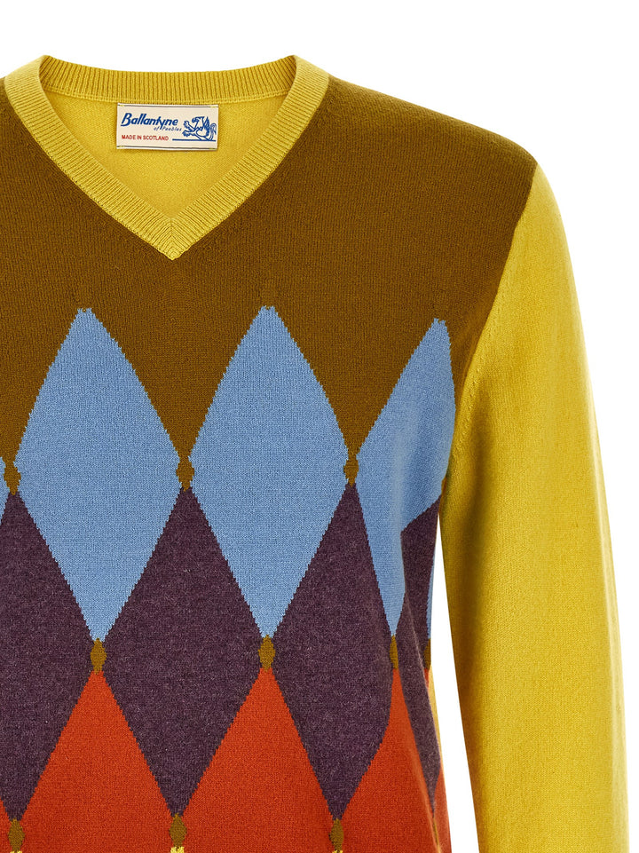 Ballantyne Classic Diamond Maglioni - Giallo | 00272235033ad8112d891cba3e599a32d34deffc