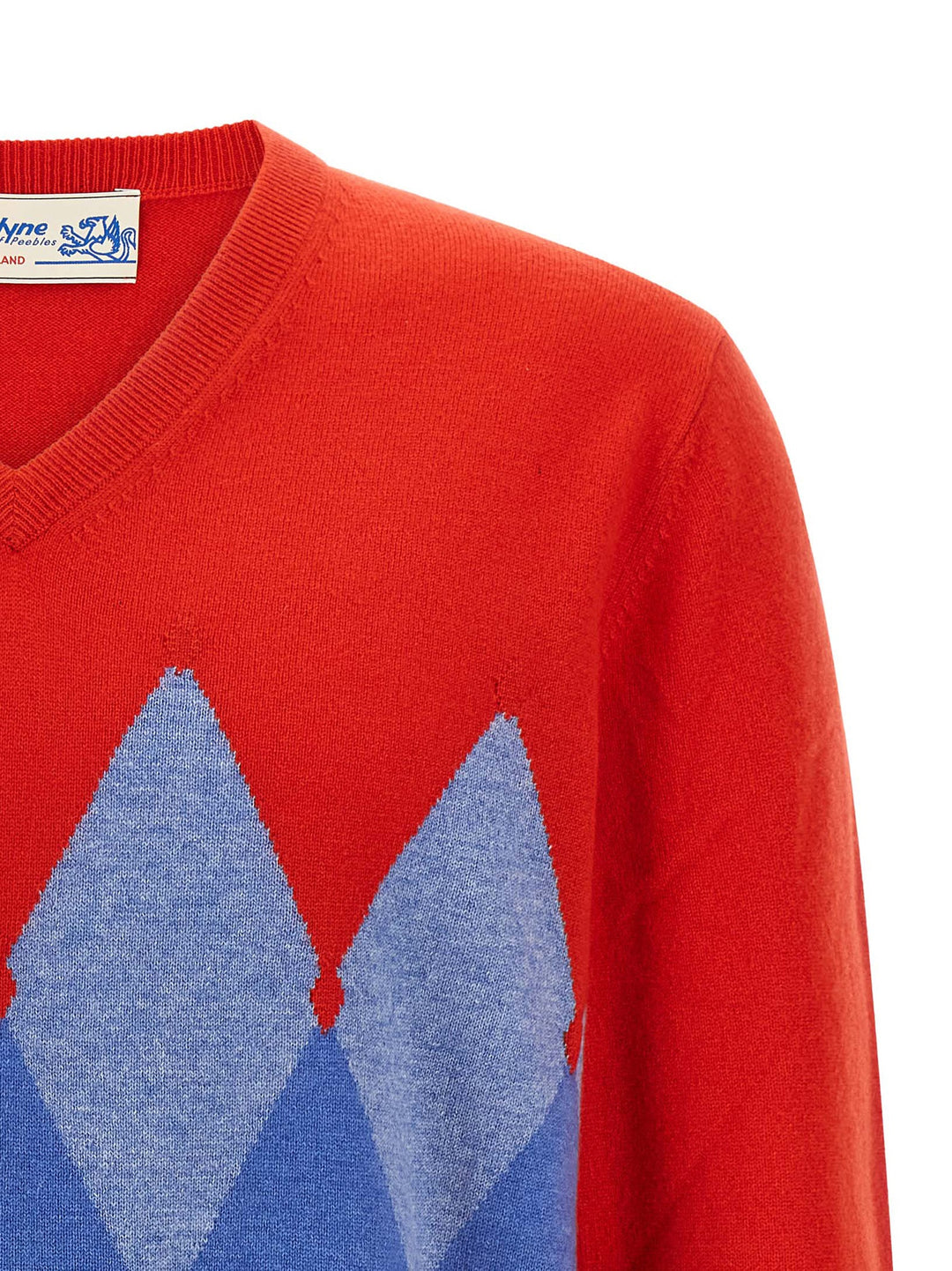 Ballantyne Argyle Pattern Sweater Maglioni - Rosso | ae37a91eef9e5c0e0977f6fea3ef0380dd016e55