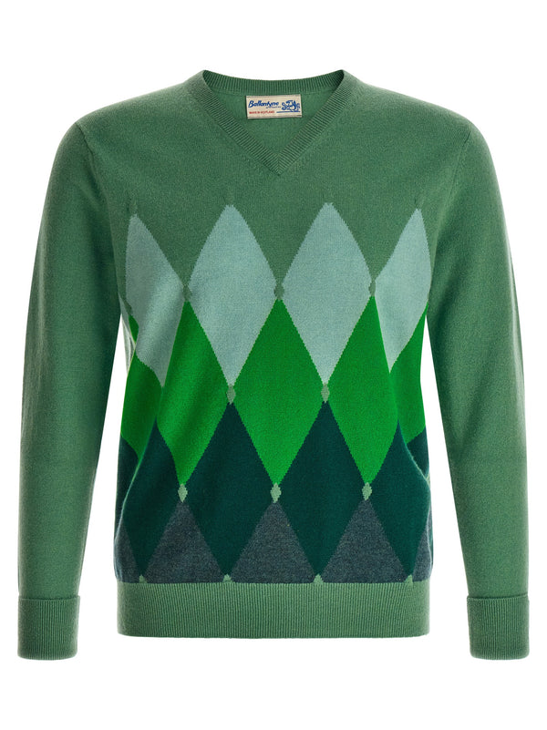 Classic Diamond Sweaters And Cardigans Green