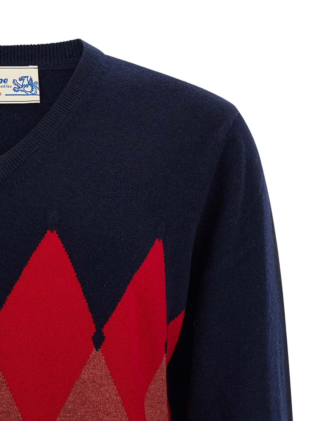 Ballantyne Argyle Pattern Sweater Maglioni - Blu | c371393d0884a4310b09107b115d09bd9e183b8c