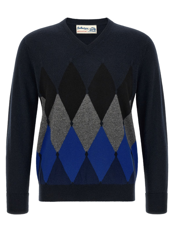 Classic Diamond Sweaters And Cardigans Blue