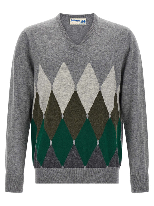 Argyle Pattern Sweater Maglioni Grigio