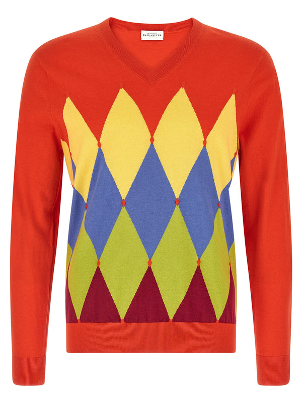 Argyle-Pullover Rot