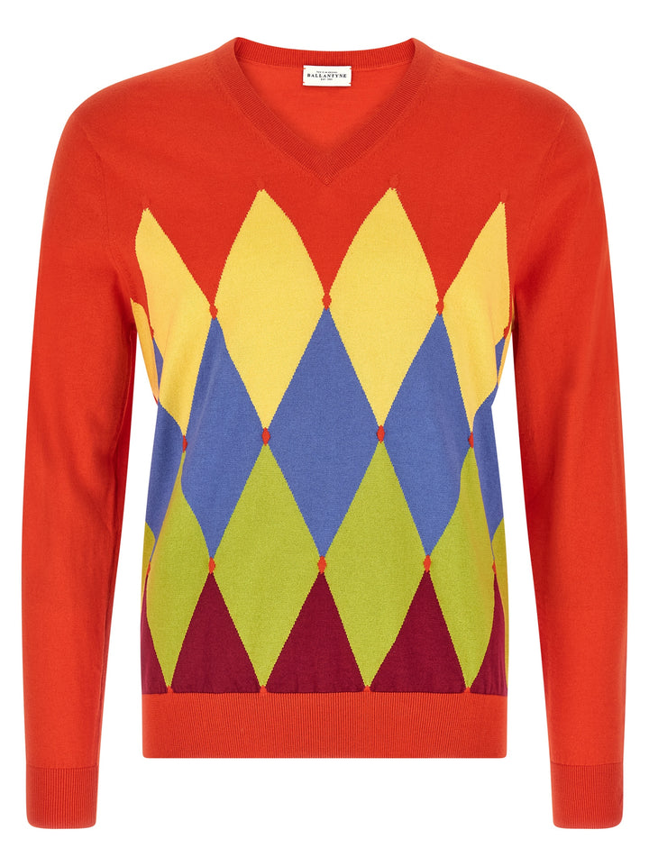 Ballantyne Argyle Sweater Maglioni - Rosso | 15c1d63c61098d624a96210553b507b84f1c4da0