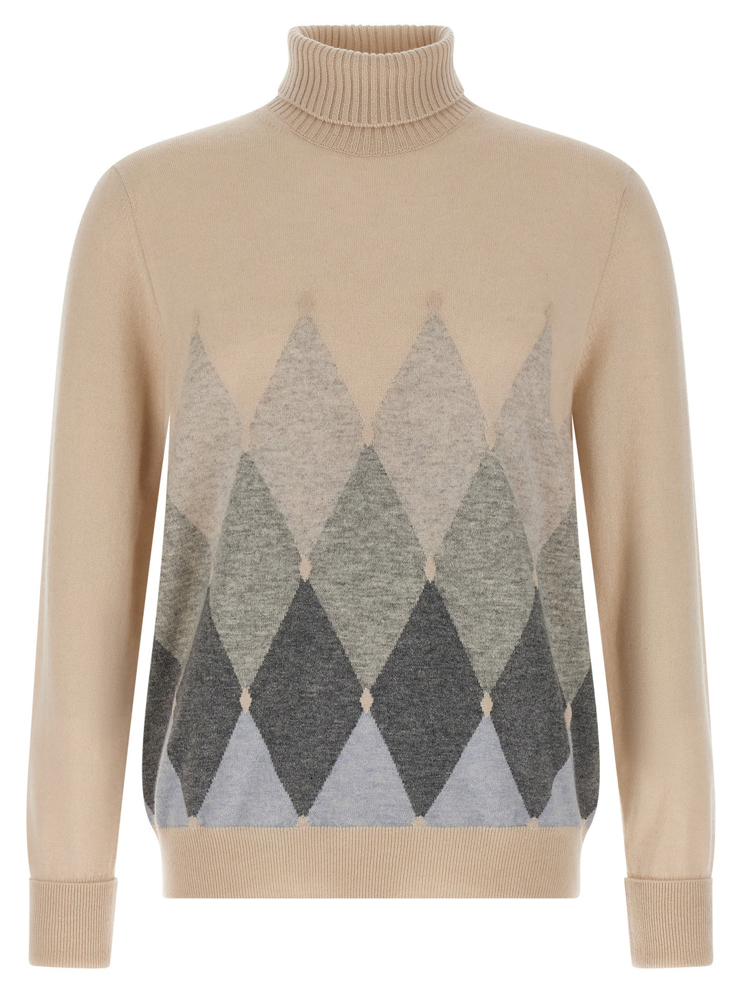 Ballantyne Argyle Turtleneck Maglioni - Beige | b1978a766fcc19e7171e99c5e76dcb96e8651d12