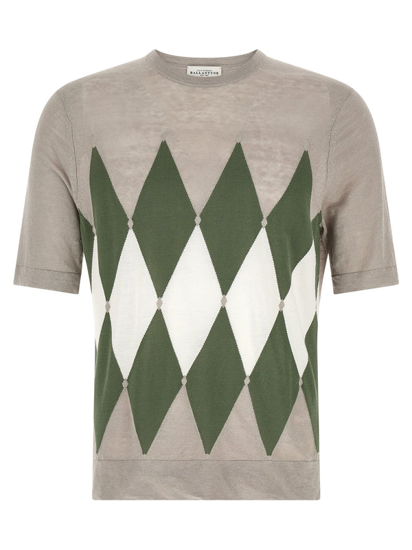Argyle T Shirt Grigio