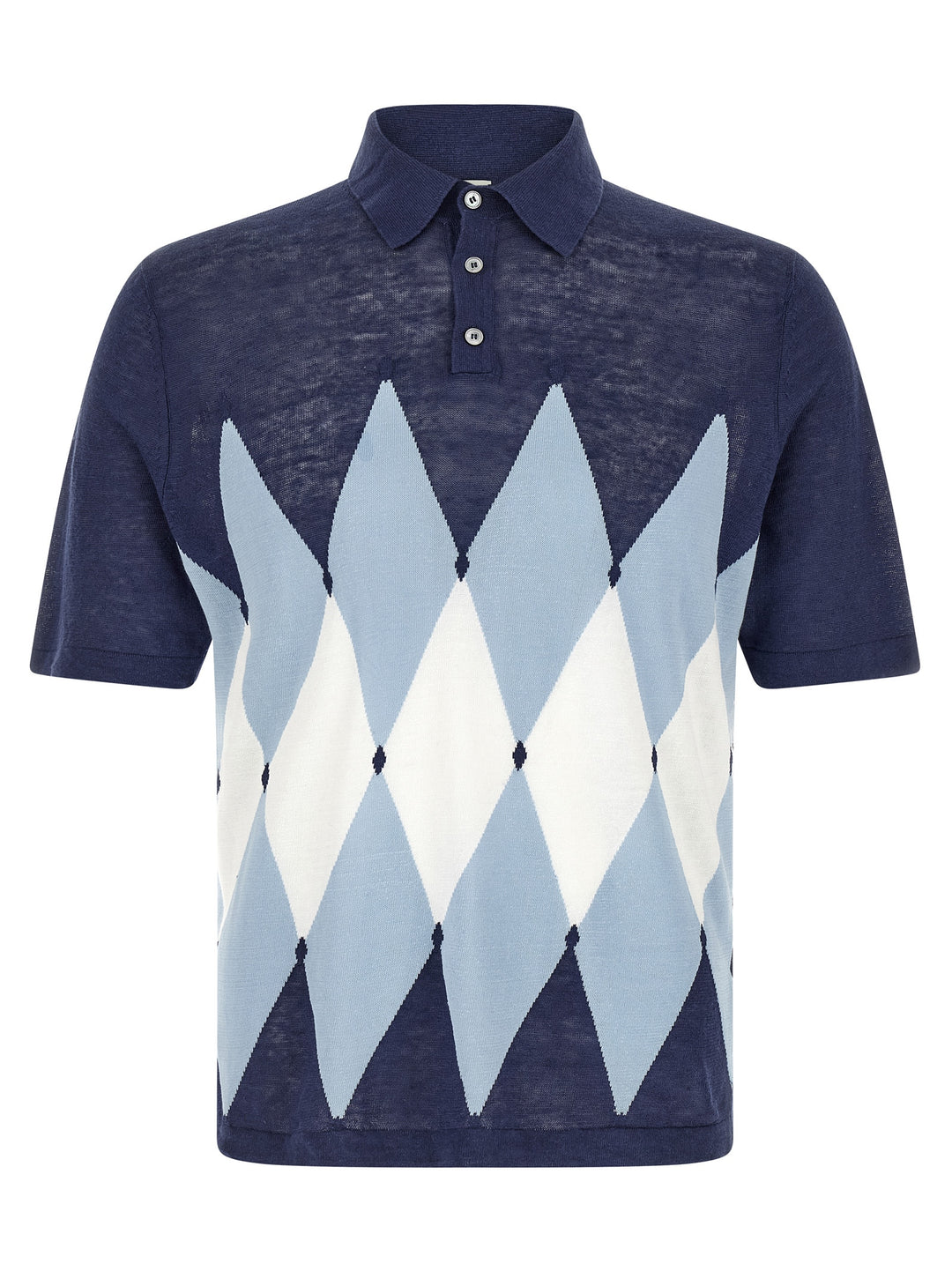 Ballantyne Argyle Polo - Blu | afd344cc38d65177c0da16ae781cda83fe29a081