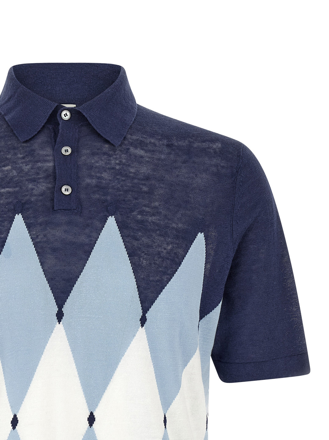 Ballantyne Argyle Polo - Blu | 77f3e180f27507a3f8eeaad83d249c5a88069f15
