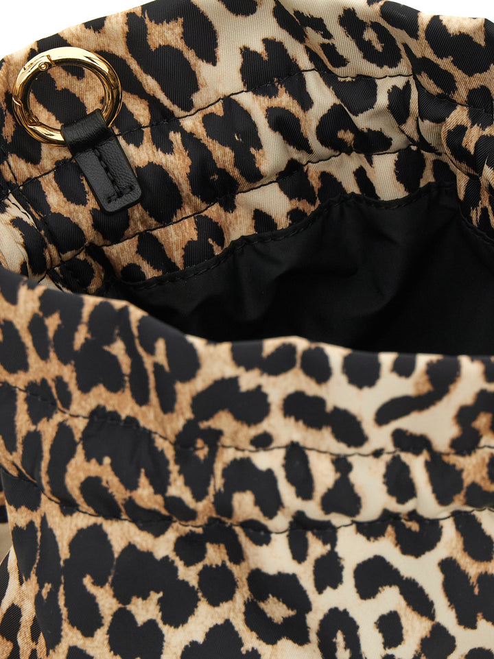Ganni Animalier Pouch Clutch - Marrone | acceb79d6d1a071e1c2c7eb78c0cc7a08d1b5d09