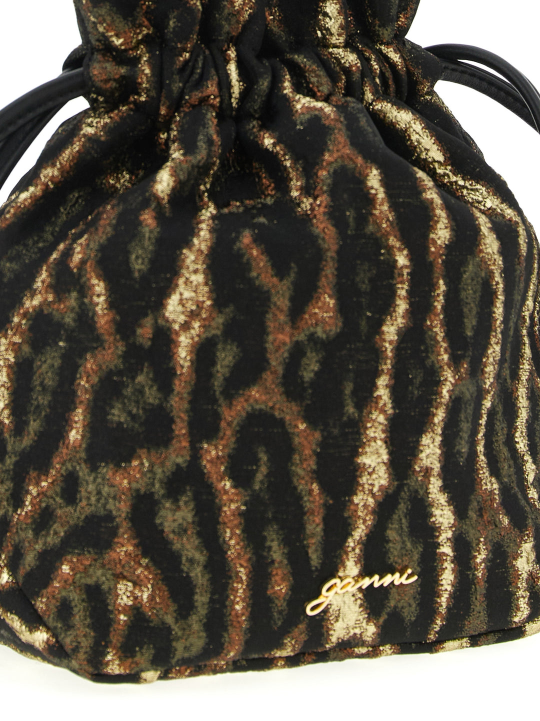 Ganni Metallic Bou Bucket Clutch - Marrone | 14454c41b723537c06efb70e07378fe05ac7e6e9