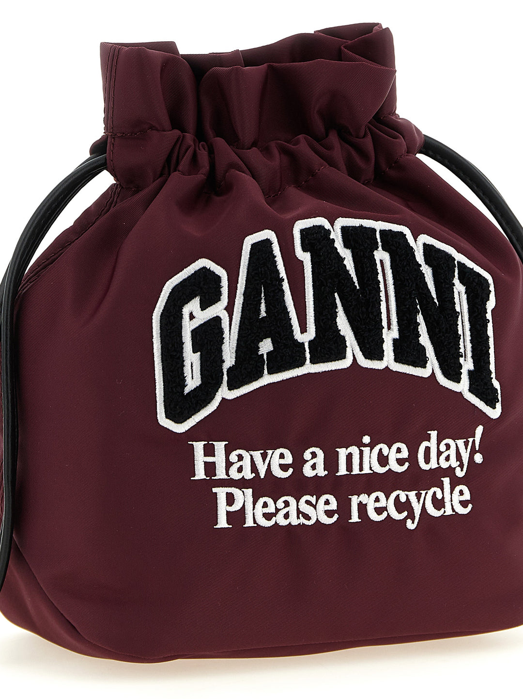 Ganni Ganni Logo Clutch - Bordeaux | 054bdb378257579d3cca85909c8bc1f819225ff2