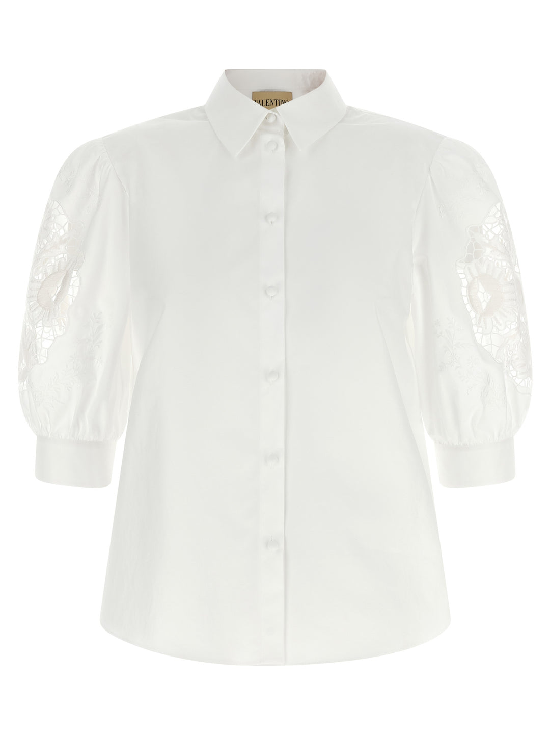Valentino Garavani Valentino Garavani Macramé Insert Shirt Camicie - Bianco | bcedf0c1941d0c34345886e9e66d673f6253b912