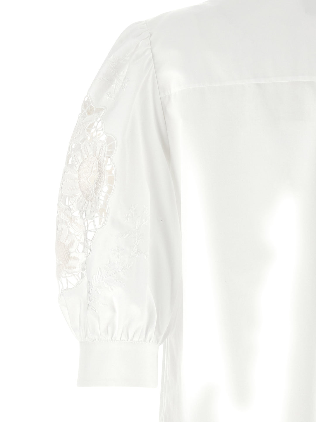 Valentino Garavani Valentino Garavani Macramé Insert Shirt Camicie - Bianco | a3d9dcc9323f3509f946aa5078f6eeda500ece48