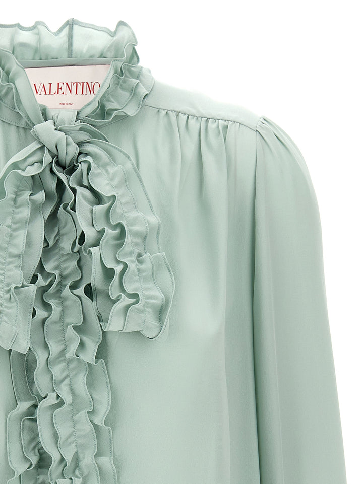 Valentino Garavani Valentino Garavani Lavallière Shirt Camicie - Verde | 5694c97a500d1d2b85ed885df96042f5e9f9eacd