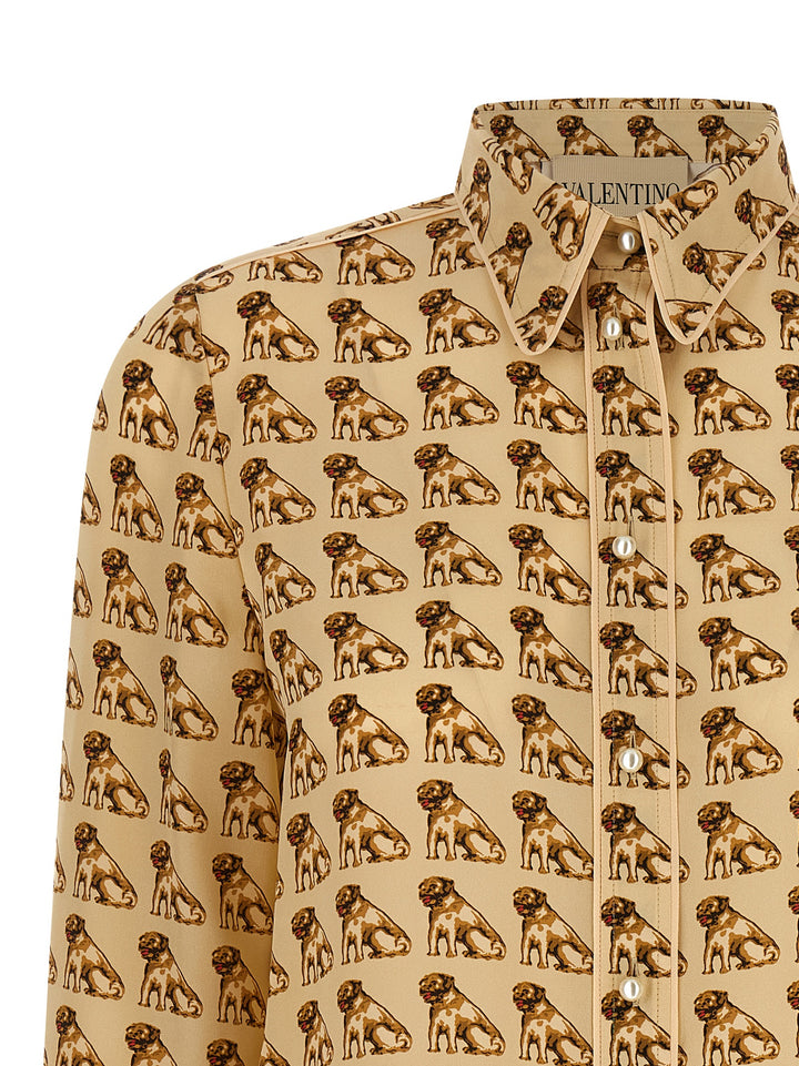 Valentino Garavani Valentino Garavani Petit Charles Print Shirt Camicie - Beige | 2b027eb31eba111b4dc3fcadb02f60aaaedd1b70