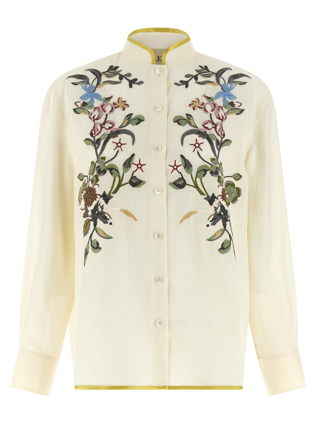 Valentino Garavani Valentino Garavani Floral Embroidery Shirt Camicie - Beige | 7216657adc45eaed7999064de8dadc1a34c804aa
