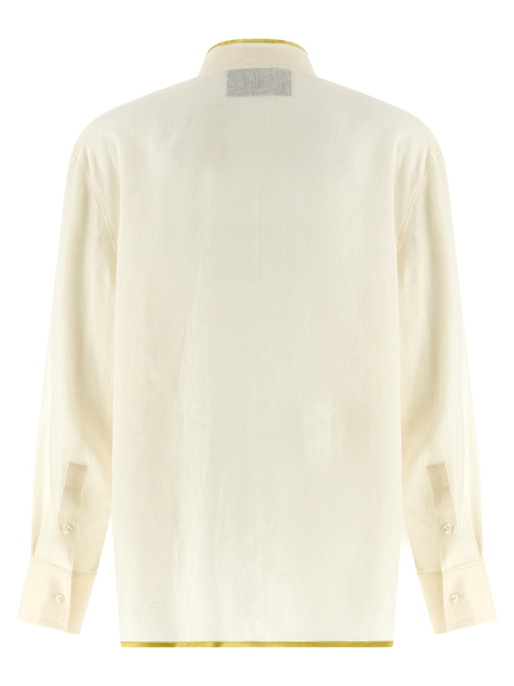 Valentino Garavani Valentino Garavani Floral Embroidery Shirt Camicie - Beige | 1cd0422cf31084948d76773ab92f361284432368