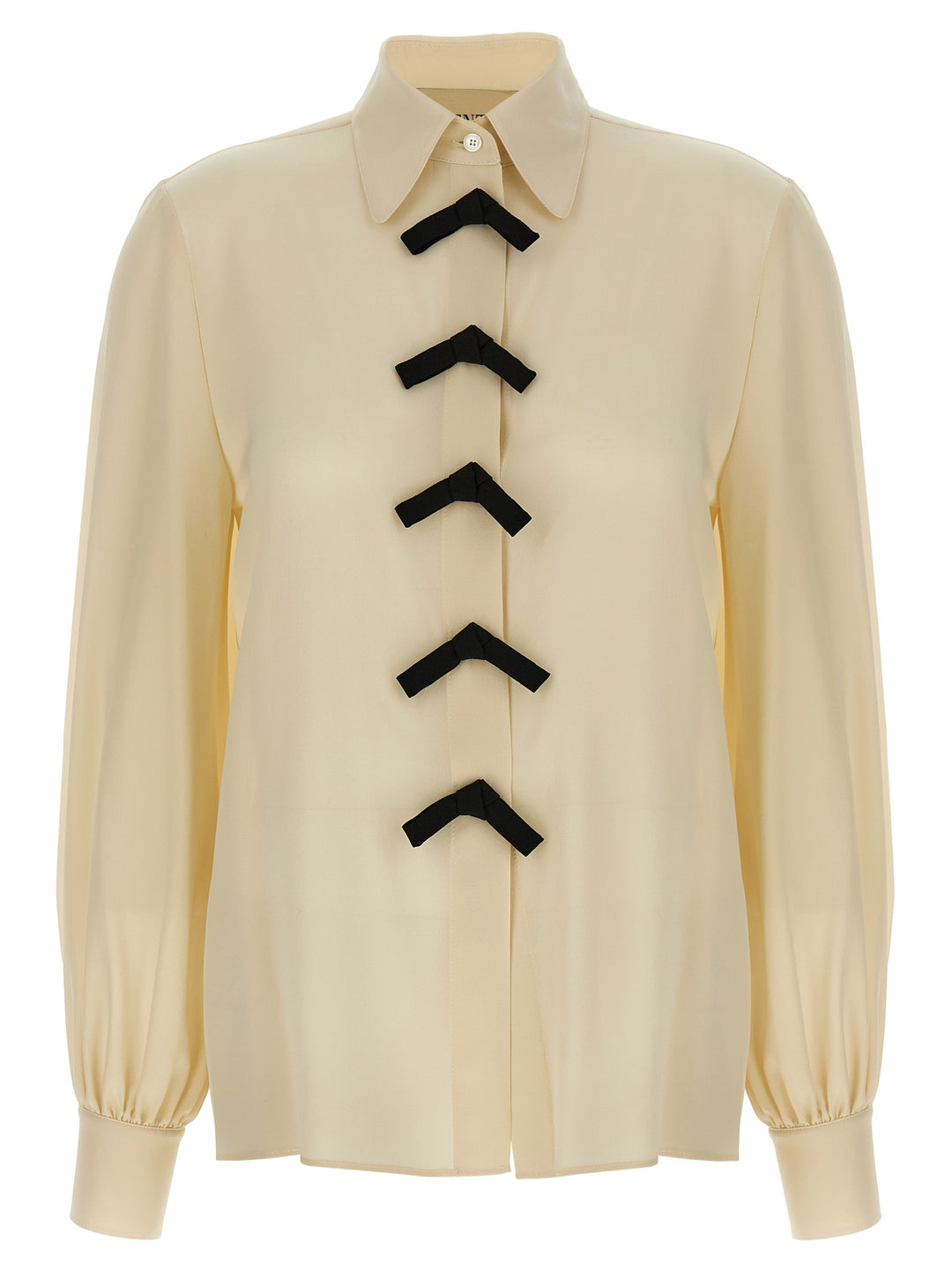 Valentino Garavani Valentino Garavani Bow Shirt Camicie - Beige | b766063415fdade480b0aaec7d71a1bb49c9f426