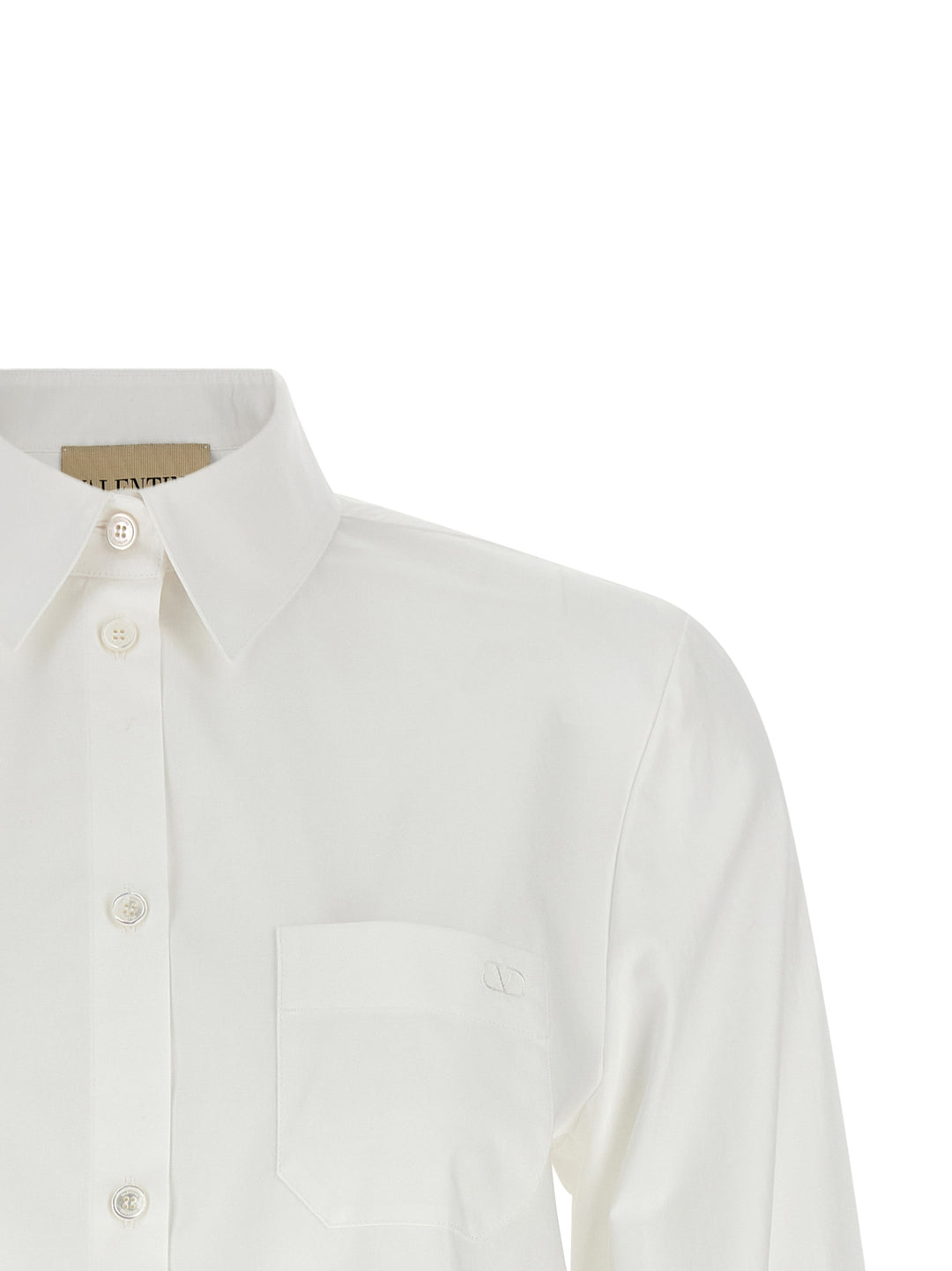Valentino Garavani Poplin Shirt Camicie - Bianco | 1ab6aa7cbf68505bc608f2a4bf9ca56b8bb4715d