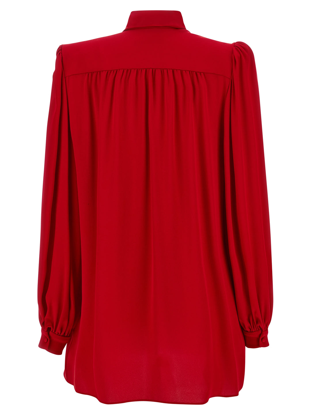 Valentino Garavani Valentino Garavani Silk Shirt With Bow Camicie - Rosso | 704ee2ab5442521b80655521b1d740d73ce616ad