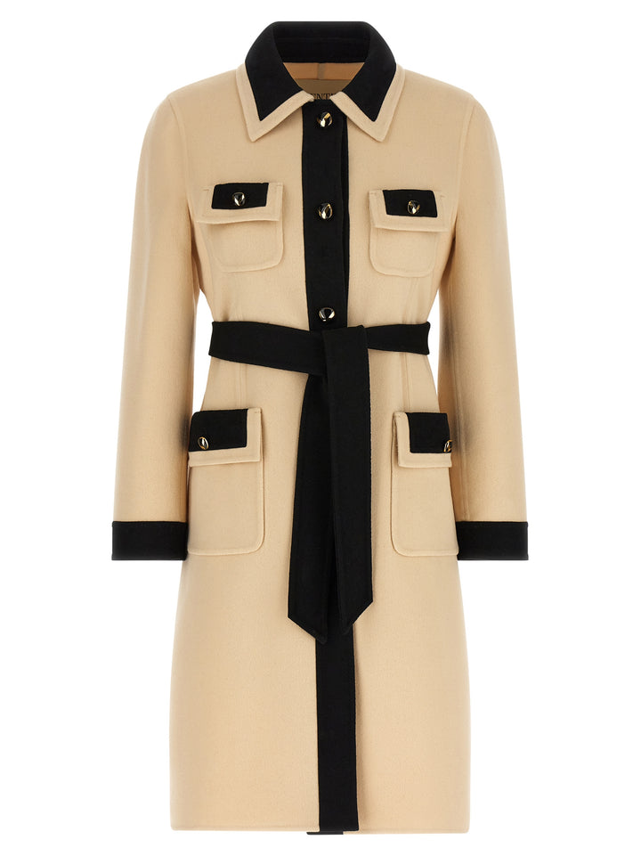 Valentino Garavani Valentino Garavani Wool Coat Trench e Impermeabili - Bianco/Nero | c28835335ee3fed1f0bb2c0819fc1796962cafb5