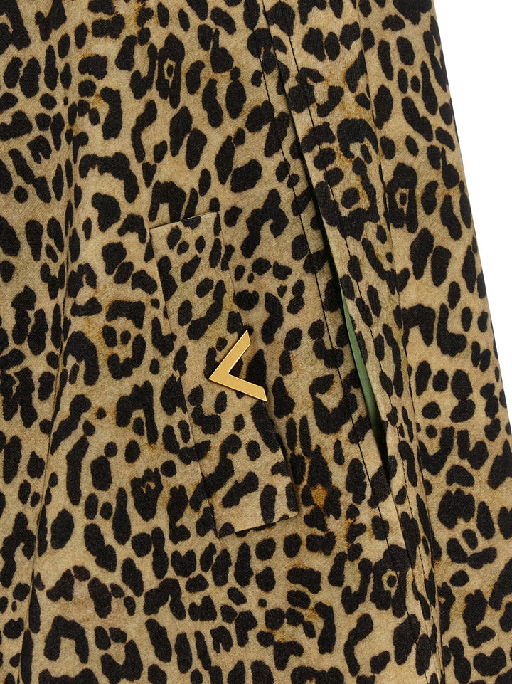 Valentino Garavani Valentino Garavani Cape In Animalier Cloth Mantelle - Marrone | e3512c75424751ba310bee1e77e5f26cf0f8347b