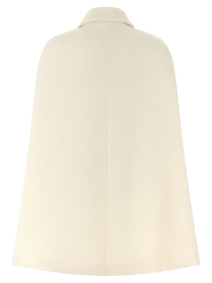 Valentino Garavani Drill Hood Mantelle - Bianco | 59eb5fb315b39709f339b5a68c4fe157f2513e63
