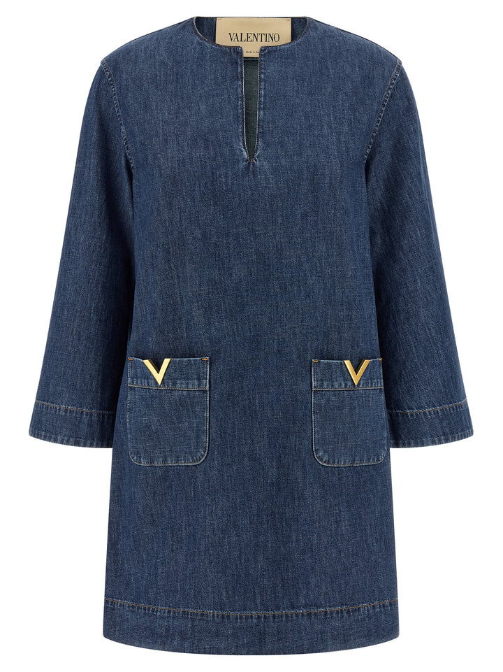 Valentino Garavani Valentino Garavani Vgold Dress Abiti - Blu | 0de07e6ed4a7b586c76226f171ffce5a1db8de65