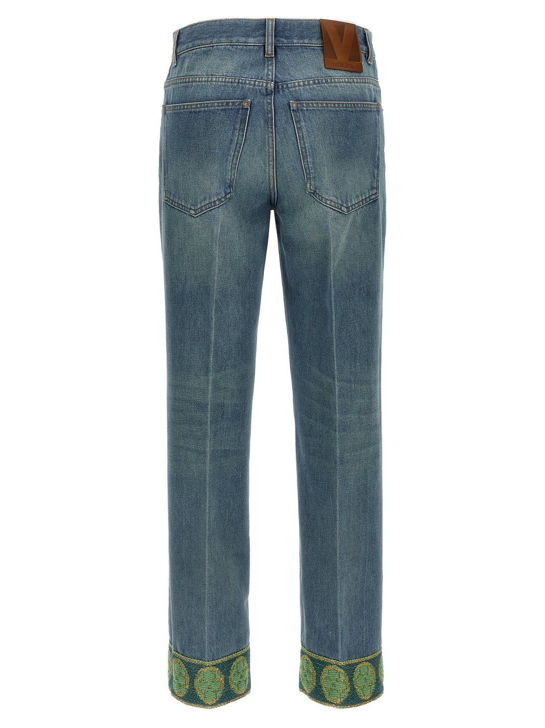 Valentino Garavani Valentino Garavani Jacquard Jeans - Blu | 176082cd462f2f98084f54002d6ae37fd92b4d41