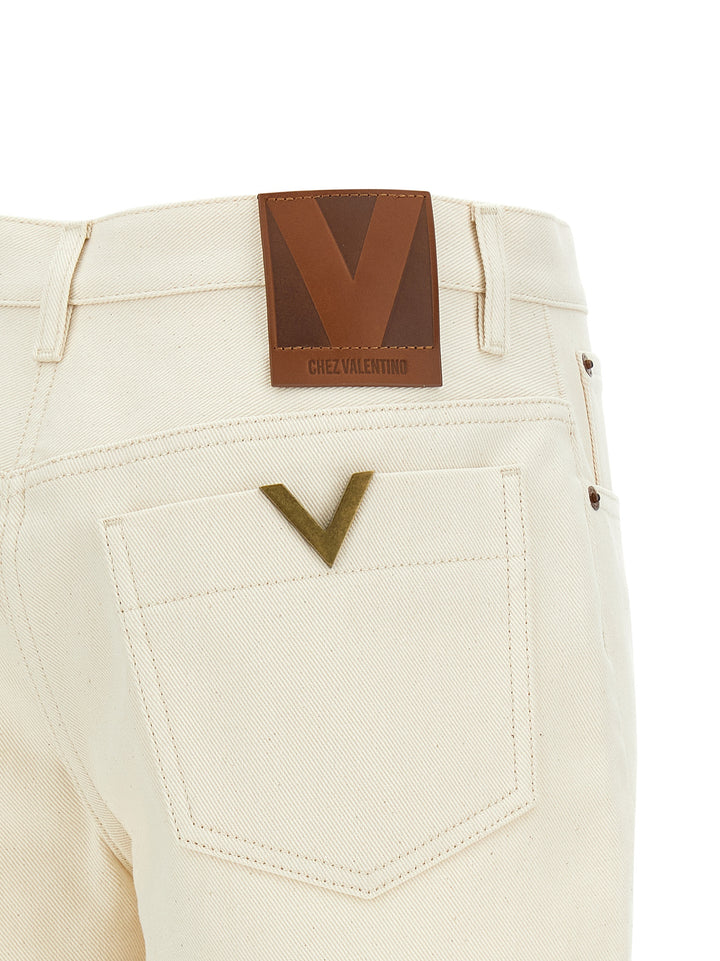 Valentino Garavani Valentino Garavani Vgold Shorts Bermuda e Short - Beige | cca4a0887aa93c9a40102189f946874c7c630e5e