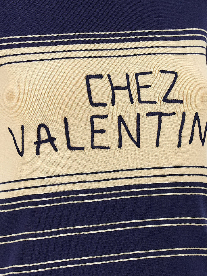 Valentino Garavani Chez Valentino T shirt - Blu | 927da4c98e7b71339cb806fa9023d3ced98bb424