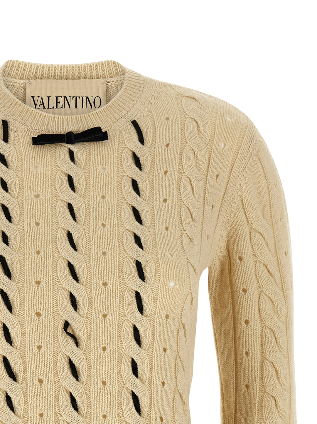 Valentino Garavani Valentino Garavani Wool Sweater Maglioni - Beige | 8ffb020c63dc21b952d655c2b370a60a460b1d62