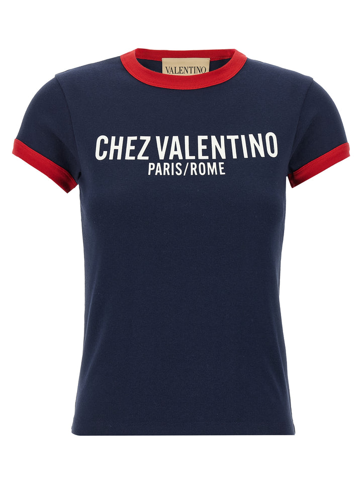 Valentino Garavani Chez Valentino T shirt - Blu | 71fd0e2951b251410f8c5a151b507fa66cfa8b45