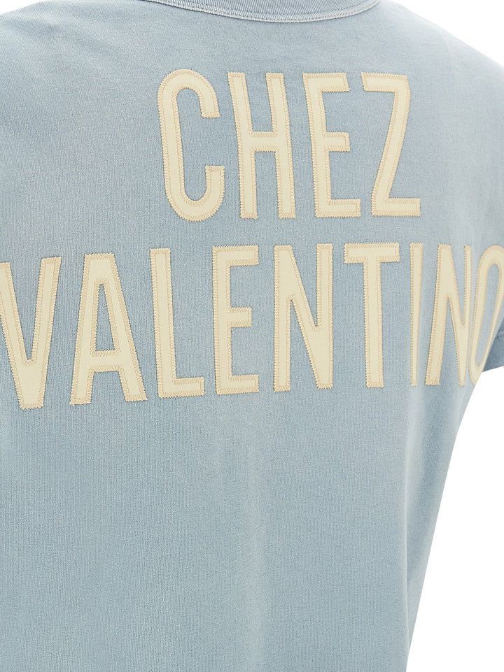 Valentino Garavani Panther Lady T shirt - Celeste | 7ff3a5d12d40fd8da2185007d01db81bb26ed8dc