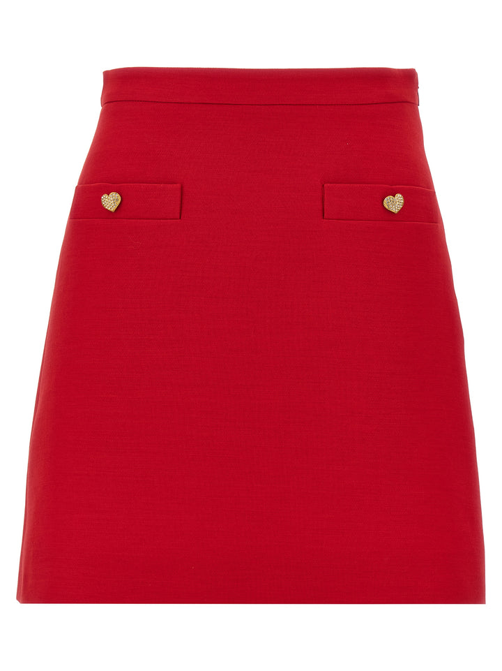 Valentino Garavani Valentino Garavani Crepe Couture Skirt Gonne - Rosso | ebe9246f06aec471c12a544a0615dff44ada9400
