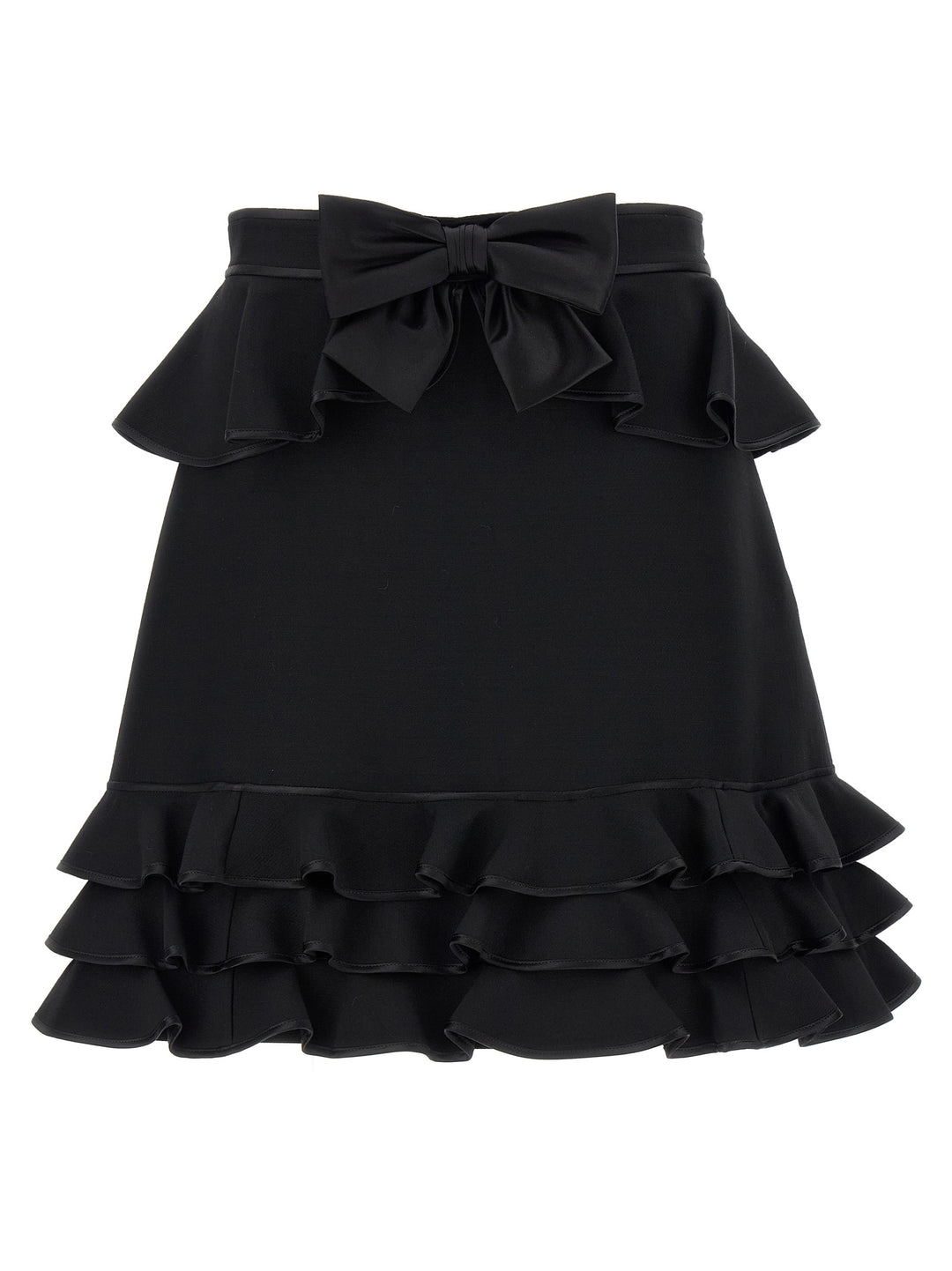 Valentino Garavani Valentino Garavani Crepe Couture Skirt Gonne - Nero | b419666ea66da6573a9938ff63c48a8faf169828